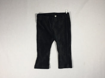Pantalon noir velours côtelé élastique