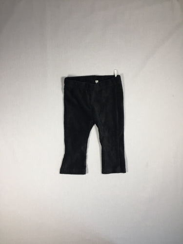 Pantalon noir velours côtelé élastique, moins cher chez Petit Kiwi