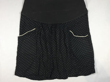 Jupe de grossesse  jersey noir/pois blanc - Balloon
