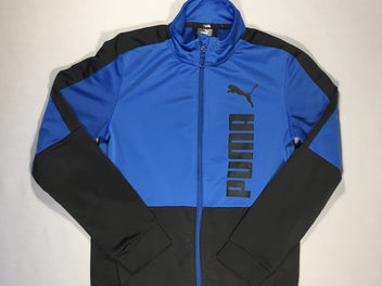 Survêtement de sport zippé bleu et noir