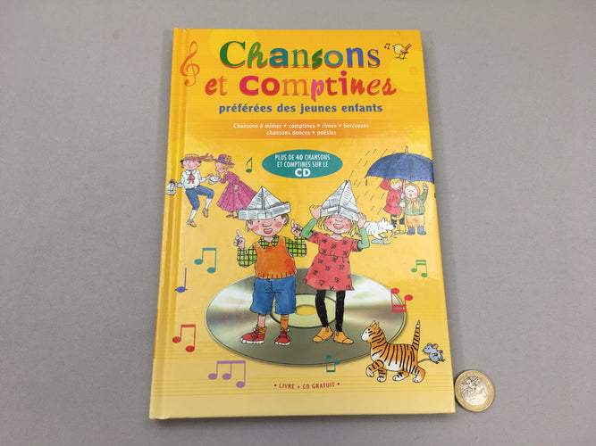 Chansons et comptines préférées des jeunes enfants + CD, moins cher chez Petit Kiwi
