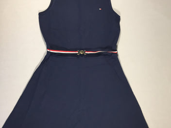 Robe jersey s.m bleu foncé - ceinture