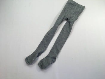 Paire de collants gris chiné côtes, 4-6a