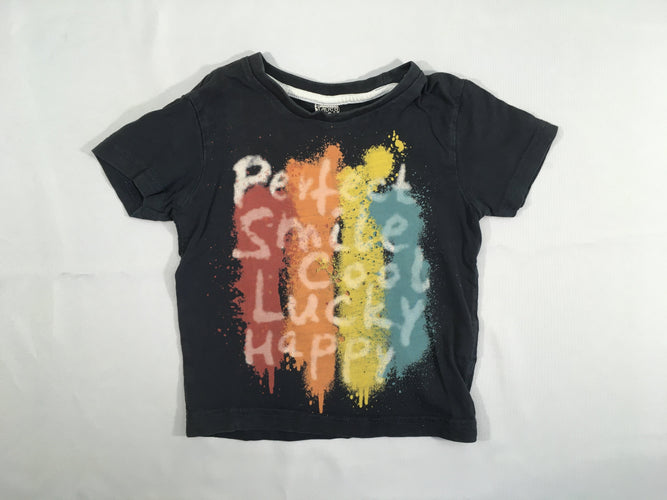 T-shirt m.c noir flammé Graffiti, moins cher chez Petit Kiwi