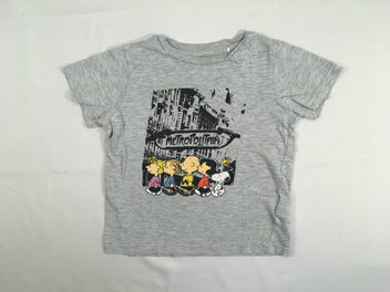 T-shirt m.c gris Métropolitain