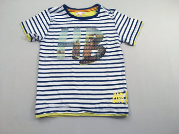 T-shirt m.c rayé blanc/bleu HB