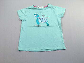 T-shirt m.c vert tortue sequins réversibles