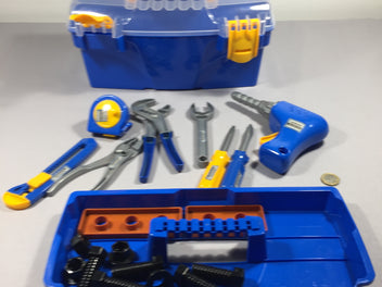 Boite à outils bleue + outils - Workshop