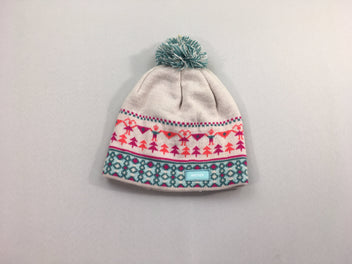 Bonnet rose doublé jersey pompom