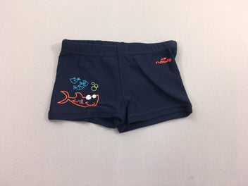 Boxer bleu marine poissons