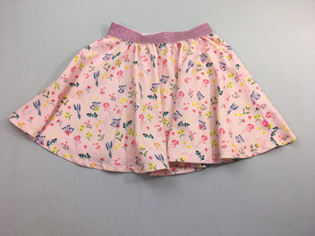 Jupe voile rose fleurs