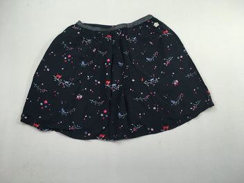 Jupe coton bleu marine chats