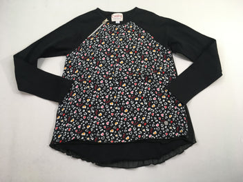 Blouse ml voile noir coeurs