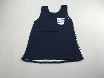 Débardeur bleu marine rayé blanc