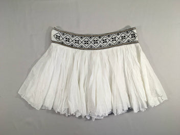 Jupe blanche motifs ceinture