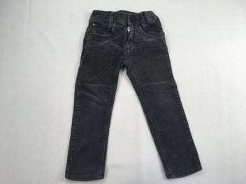 Pantalon gris foncé velours côtelé
