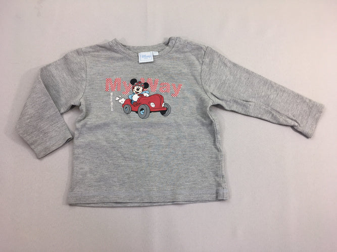 T-shirt m.l gris Mickey Way, moins cher chez Petit Kiwi