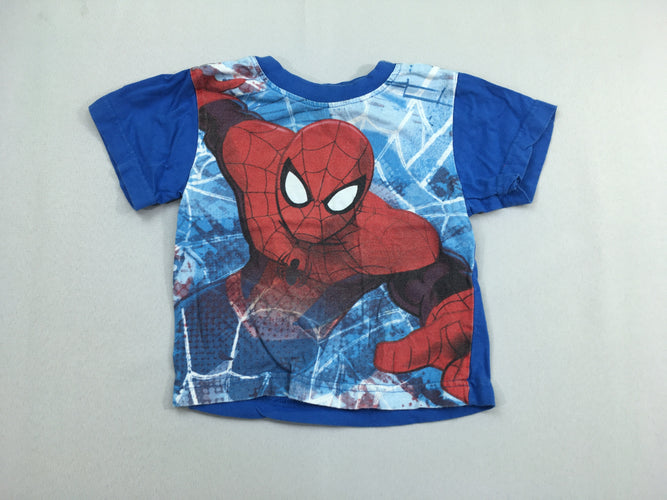 T-shirt m.c bleu Spiderman, moins cher chez Petit Kiwi