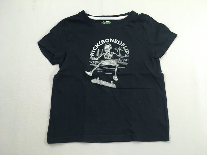 T-shirt m.c noir squelette, moins cher chez Petit Kiwi