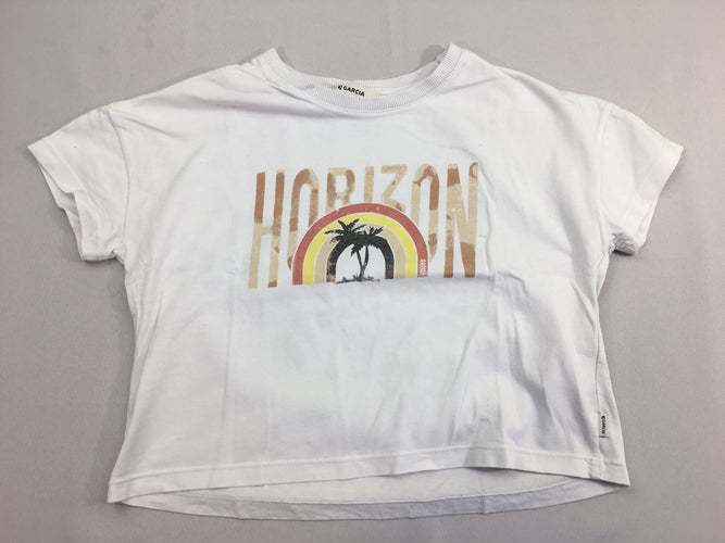 T-shirt m.c court blanc Horizon, moins cher chez Petit Kiwi