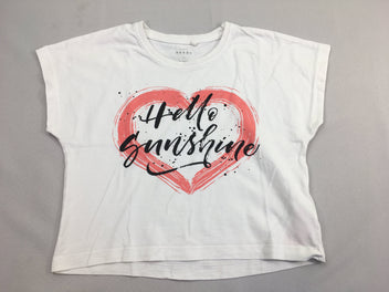 T-shirt m.c court blanc Hello