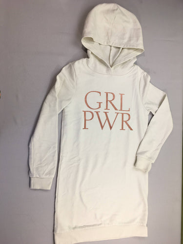 Robe Sweat blanc Grl Pwr, moins cher chez Petit Kiwi