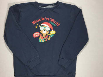 Sweat de Noël bleu foncé Rock'n Roll
