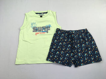 Pyjashort 2pc jersey s.m vert surf