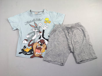 Pyjashort 2pc jersey bleu clair Looney tunes