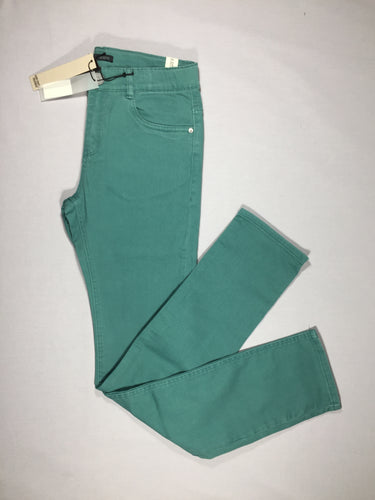 NEUF - Pantalon jean vert - slim fit - taille élastique, moins cher chez Petit Kiwi