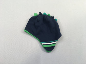 Bonnet bleu foncé vert crête, 41cm
