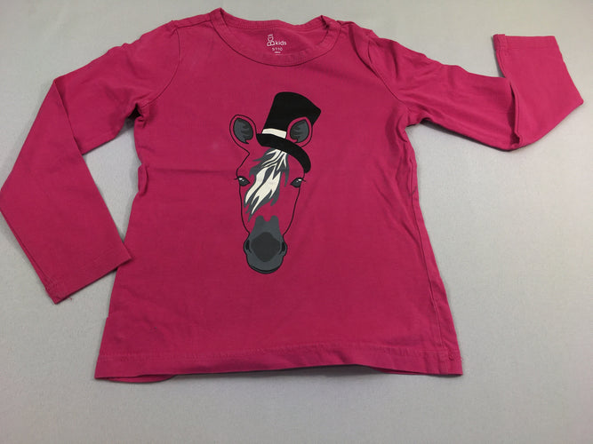 T-shirt m.l rose cheval, moins cher chez Petit Kiwi