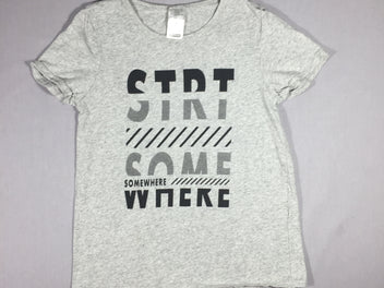 T-shirt m.c gris flammé - floacge noir STRT