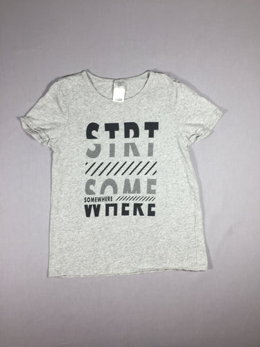 T-shirt m.c gris flammé - floacge noir STRT, moins cher chez Petit Kiwi