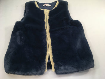 Gilet berger velours bleu foncé doré