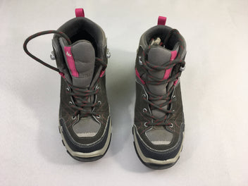 Bottines de marche gris/rose 500 MD waterproof