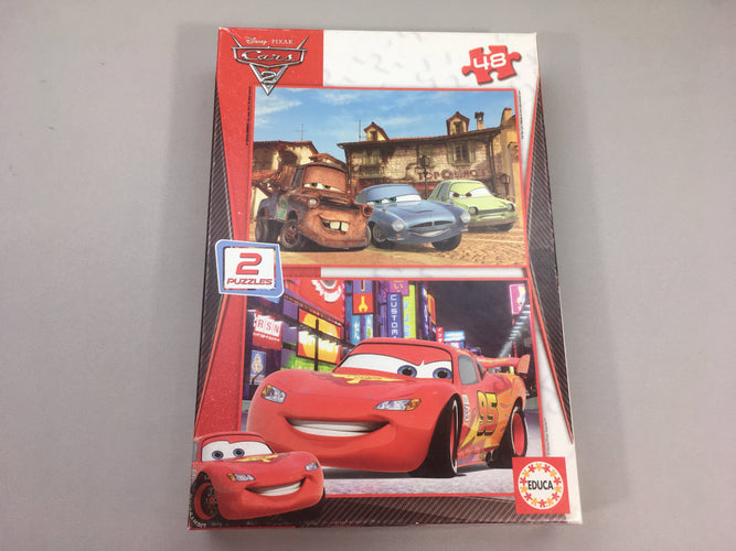 2 puzzles Cars, 48pcs, moins cher chez Petit Kiwi