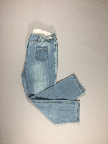 Pantacourt jean bleu clair - poches tressées, moins cher chez Petit Kiwi