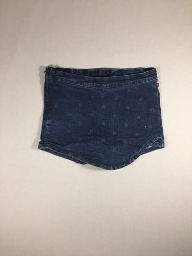 Short - Jupe jean bleu à pois - taille élastique, moins cher chez Petit Kiwi