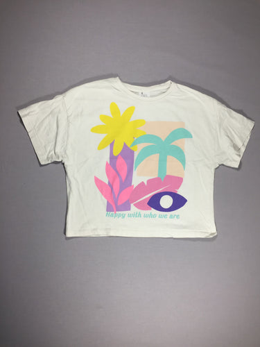 T-shirt m.c blanc - flocage coloré, moins cher chez Petit Kiwi