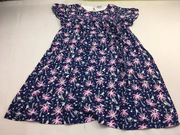 Robe m.c légère bleu foncé singes