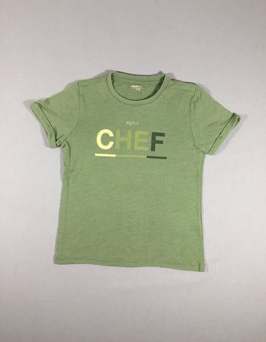T-shirt m.c vert "Petit CHEF" - Kidz nation, moins cher chez Petit Kiwi