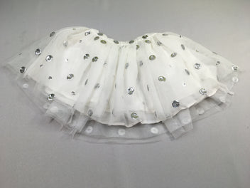Jupe tulle blanche sequins