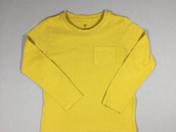 T-shirt m.l jaune - poche appliquée