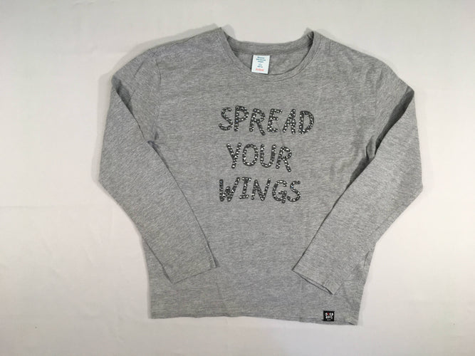 T-shirt m.l gris chiné Spread, légèrement bouloché, moins cher chez Petit Kiwi