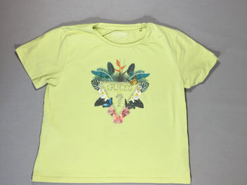 T-shirt m.c jaune Guess - plumes et fleurs