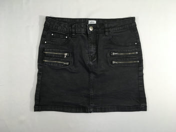 Jupe en jean noire Zip 38