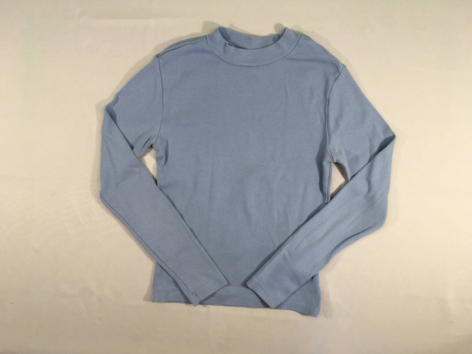 T-shirt m.l bleu texturé col montant, moins cher chez Petit Kiwi