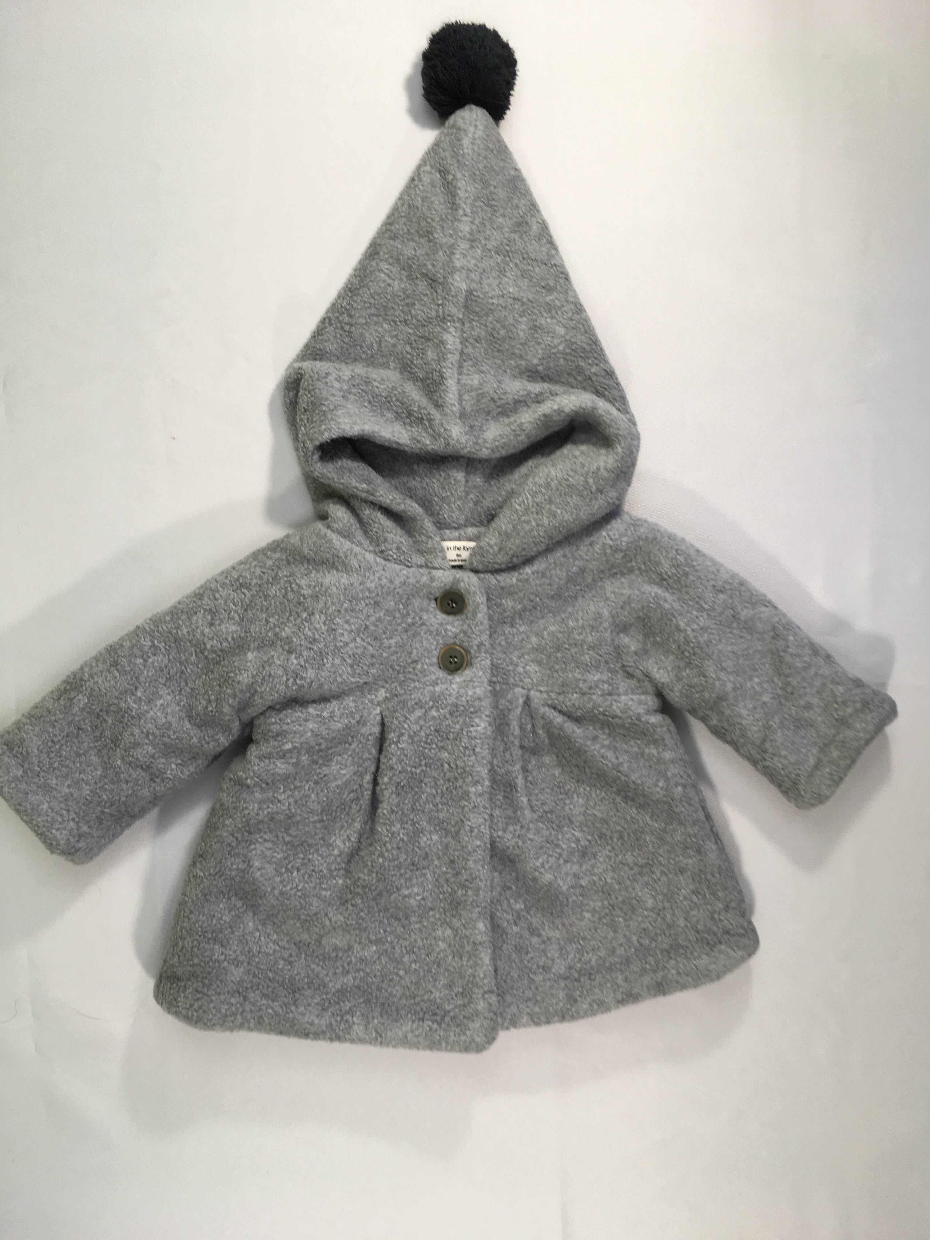 Manteau polar gris chiné à capuche, 1+ in the family