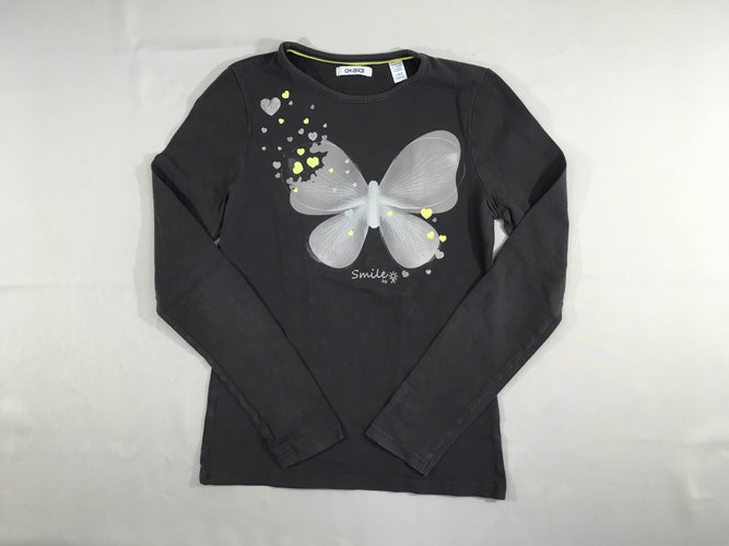 T-shirt m.l gris papillon coeurs, moins cher chez Petit Kiwi